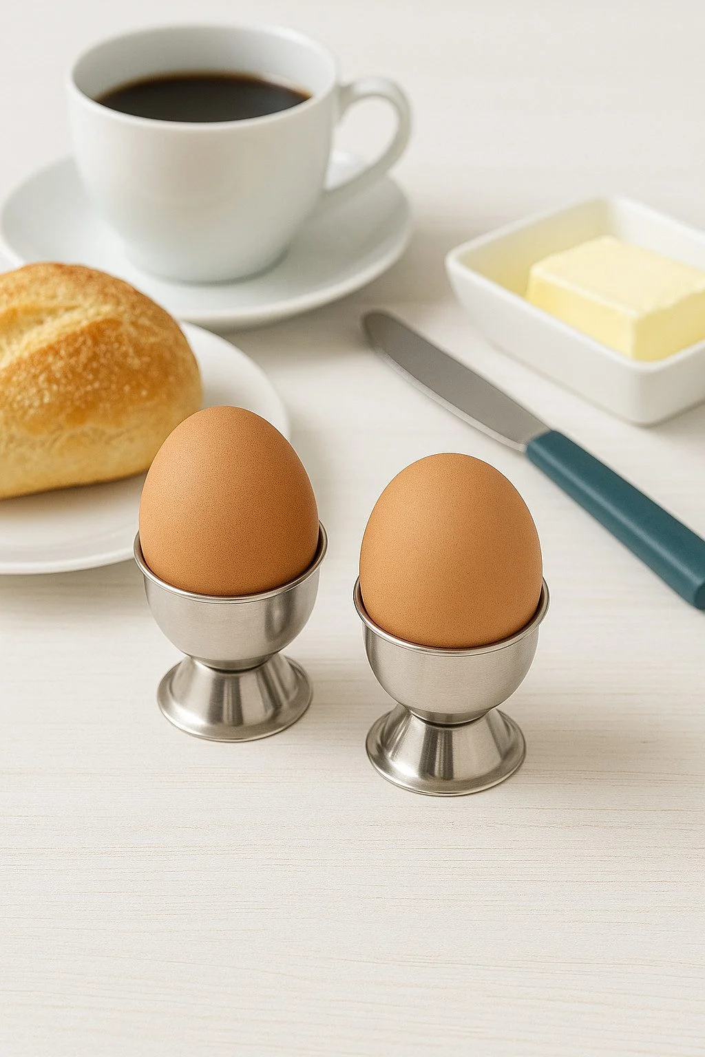Edelstahl-Eierbecher – 2er-Set, robust & zeitlos